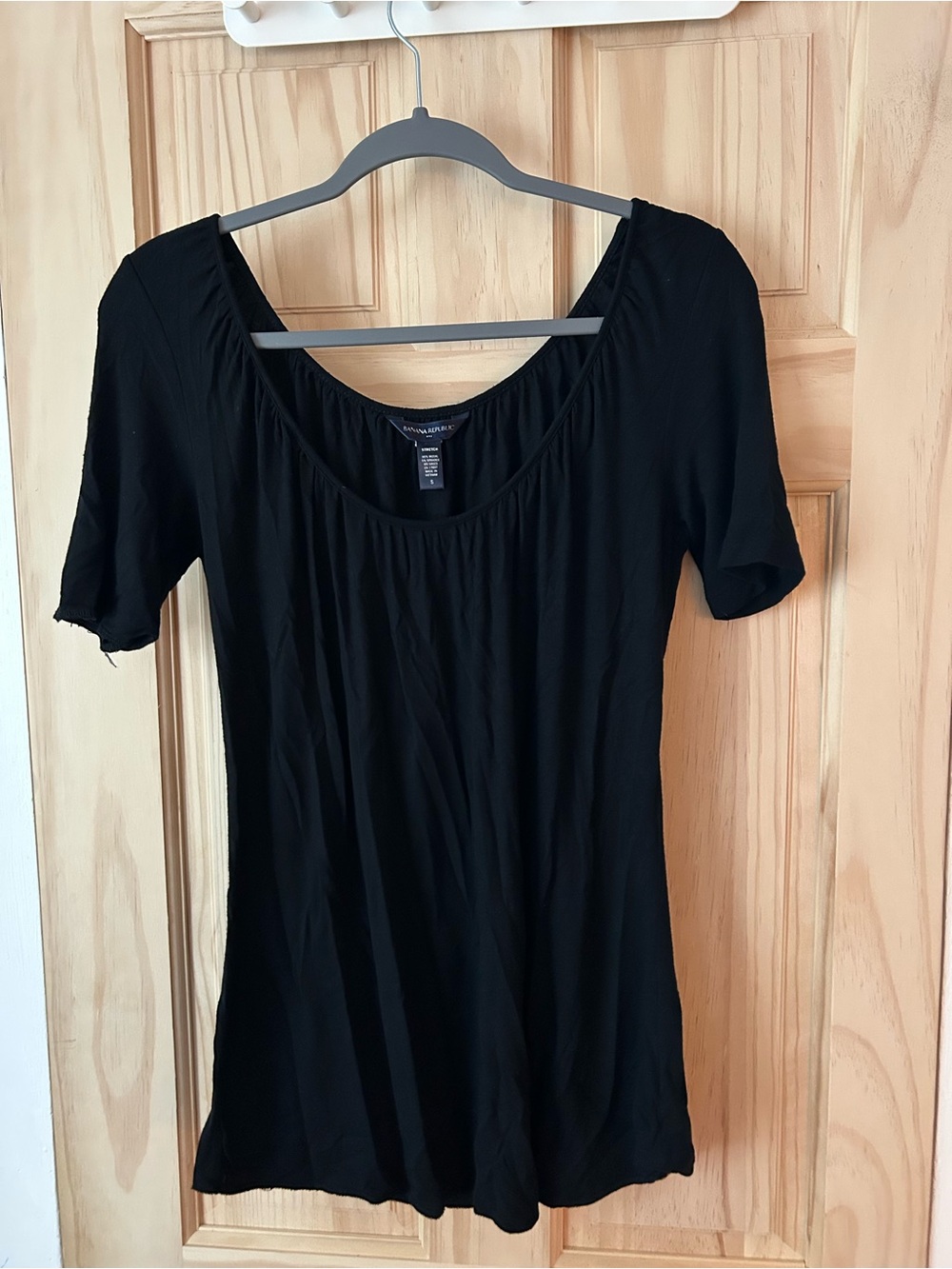 Black Scoop Neck Banana Republic Top